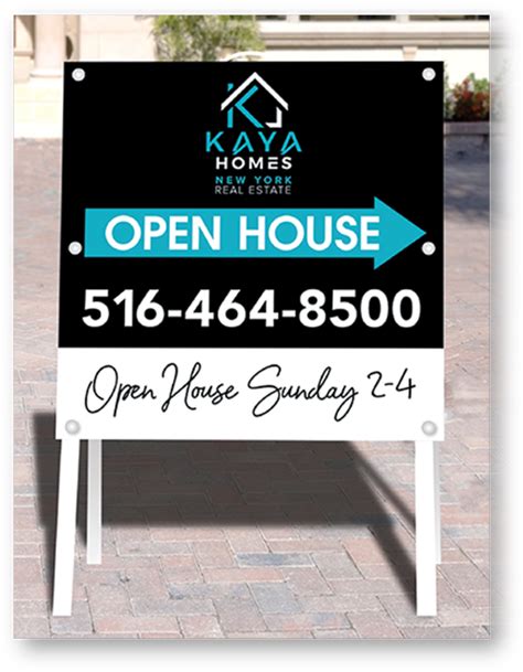 metal collapsible open house signs|A.